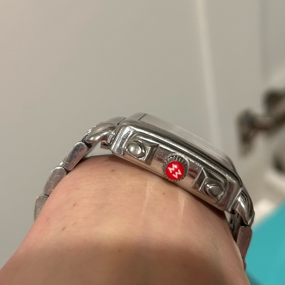 Michele Watch - Deco Diamond Stainless Steel Watch with Diamonds - Picture 5 of 8